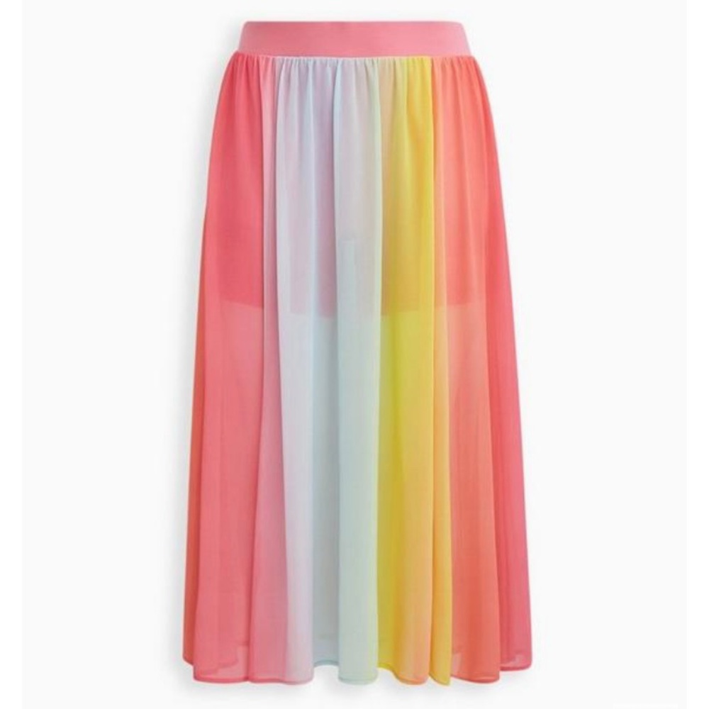 Chiffon High Waisted Maxi Skirt